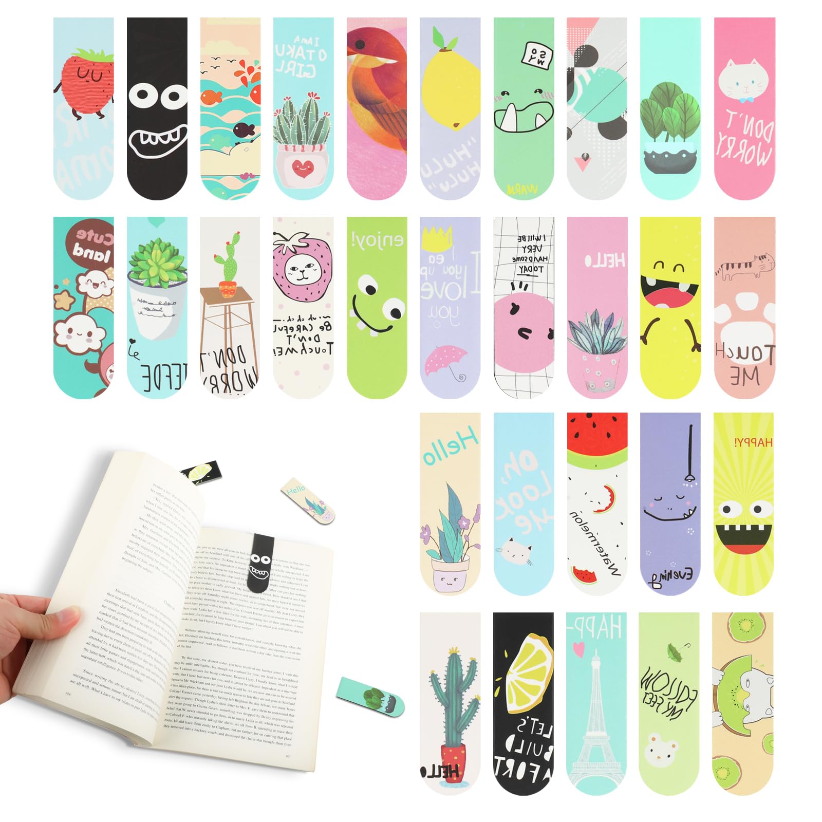 Bookmark Magnetic Clip - 18pcs/30pcs Magnetic Bookmarks for Kids &