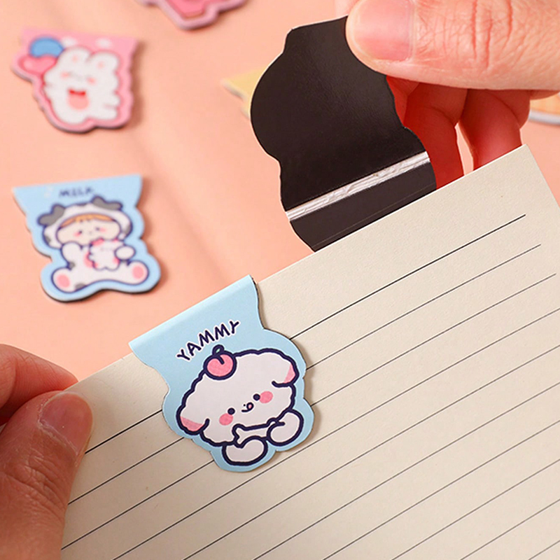 5pcs Cute Cartoon Bear Magneti - Bookmark Magnetic Clip ulasan dan harga