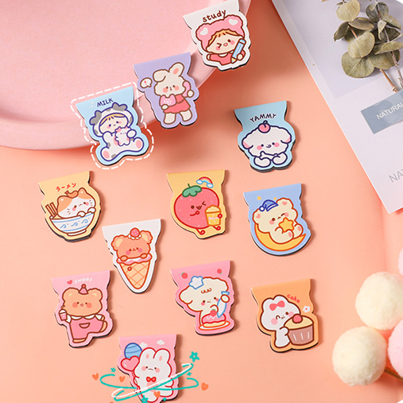 5pcs Cute Cartoon Bear Magneti - Bookmark Magnetic Clip ulasan dan harga