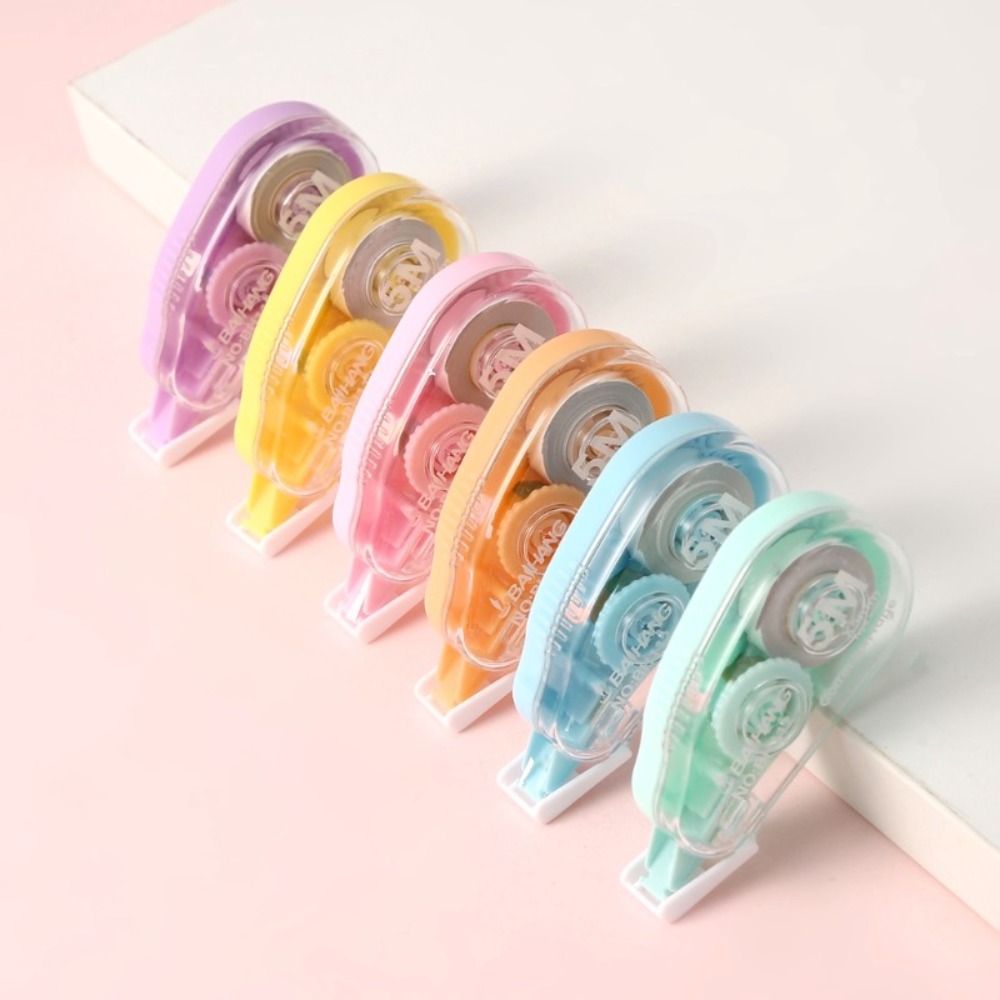 6Pcs/set Bagged Macaron Correc - Correction Tape Roller ulasan dan harga