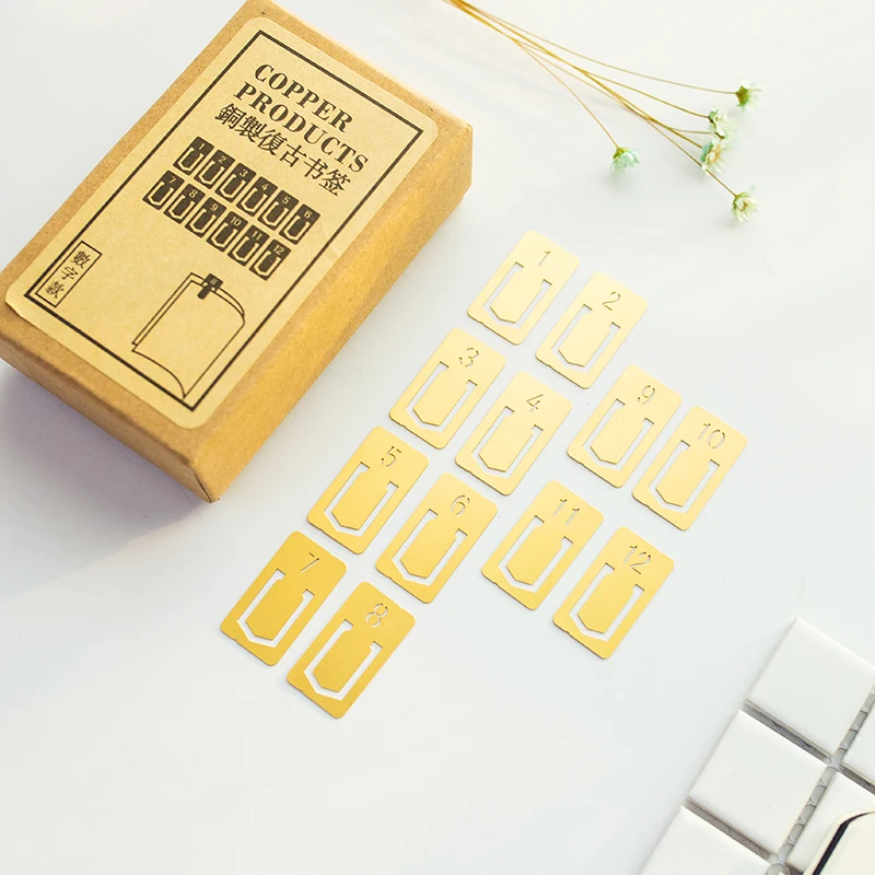 12 Pcs/lot Vintage Copper Book - Stationery Office And School Supply Stores ulasan dan harga
