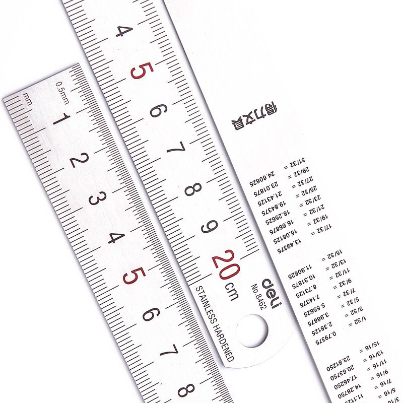 Deli 20cm Stainless Steel Meta - Stationery Office And School Supply Stores ulasan dan harga