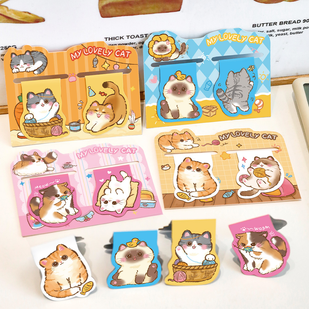 2Pcs/Set Cute Cat Magnetic Boo - Bookmark Magnetic Clip ulasan dan harga