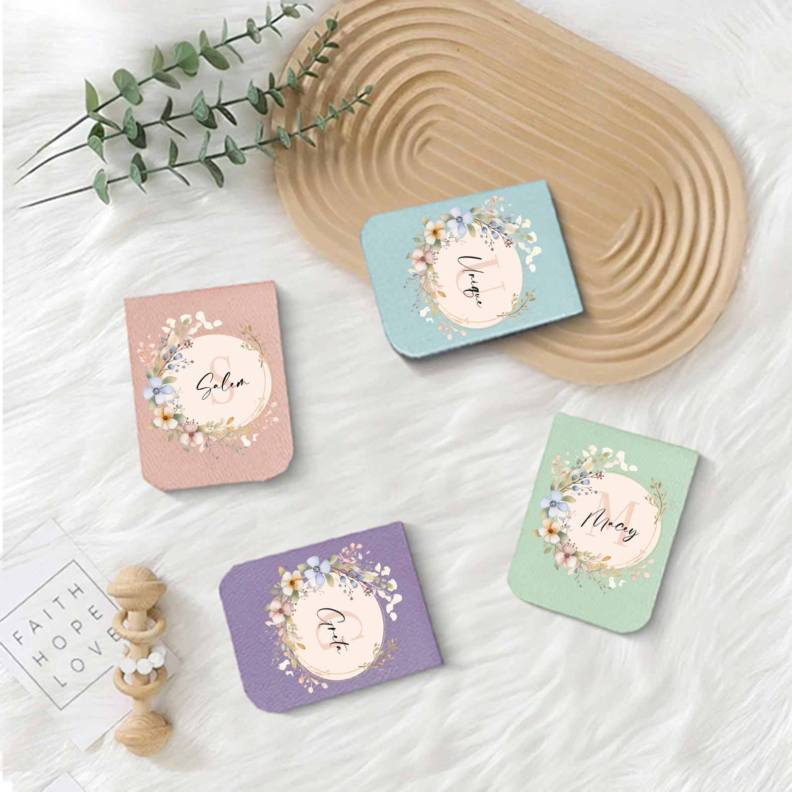 1pc Name Bookmark with Mirror  - Bookmark Magnetic Clip ulasan dan harga