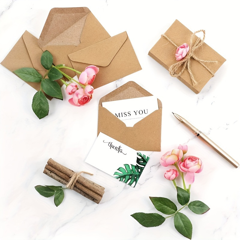 50/100pcs Kraft Paper Envelope - Letter Envelope Kraft ulasan dan harga