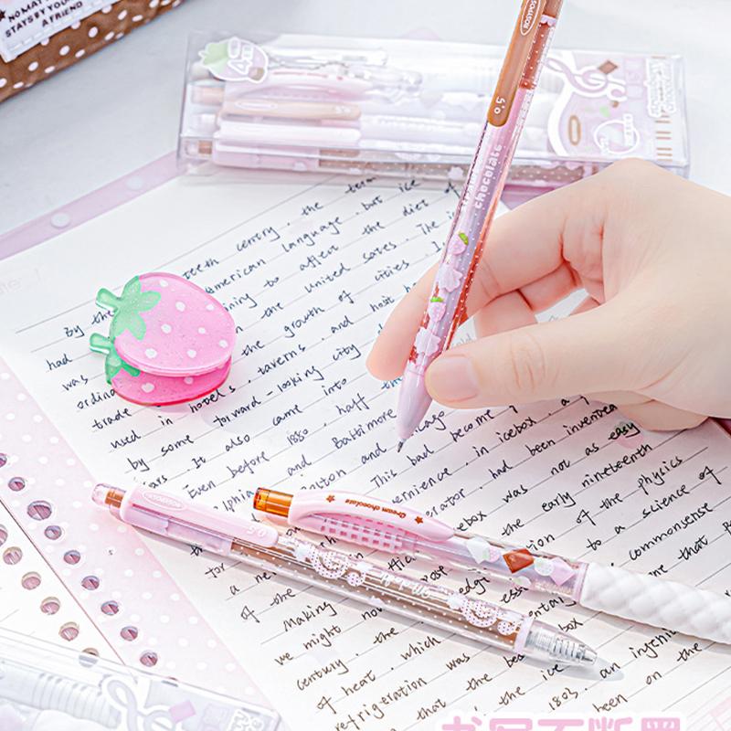 Strawberry Chocolate Series 0. - Gel Ink Pen Set ulasan dan harga