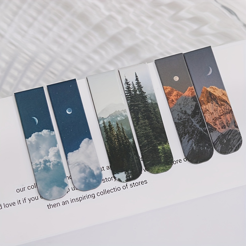 2pcs Landscape Themed Magnetic - Bookmark Magnetic Clip ulasan dan harga