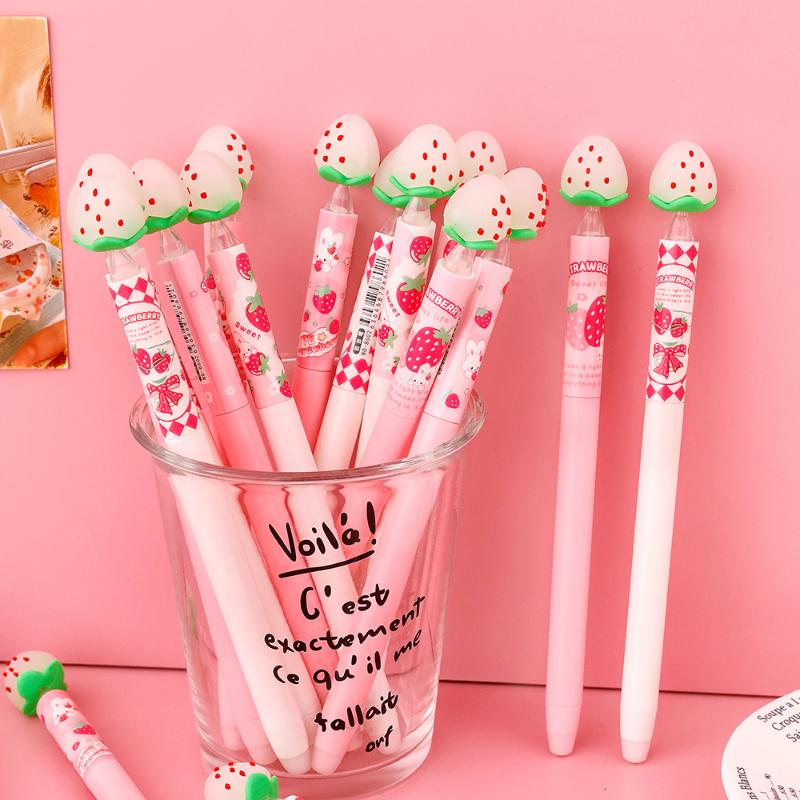 Strawberry Design Erasable Gel - Gel Ink Pen Set ulasan dan harga
