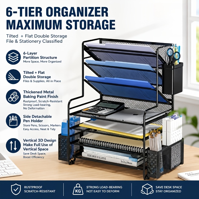 Desk Organizer Storage Contain - File Folder Hanging ulasan dan harga