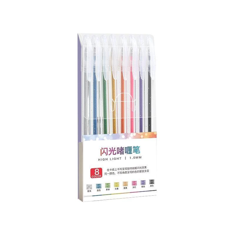 8/12/18 Colors Glitter Gel Pen - Gel Ink Pen Set ulasan dan harga