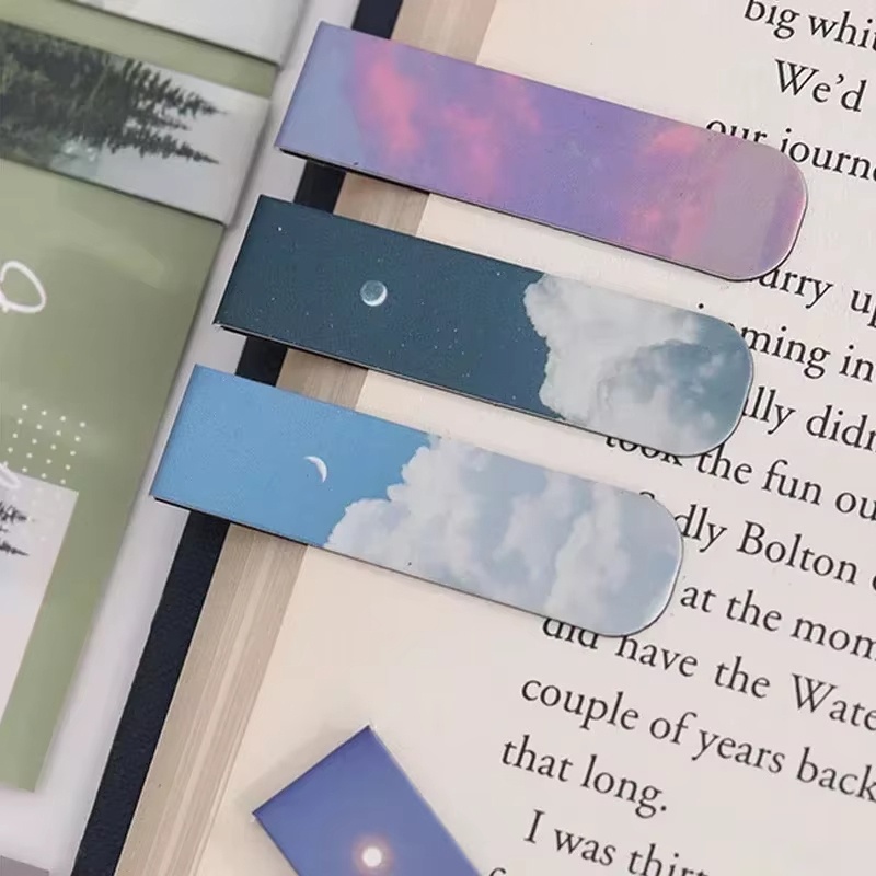 2pcs Landscape Themed Magnetic - Bookmark Magnetic Clip ulasan dan harga