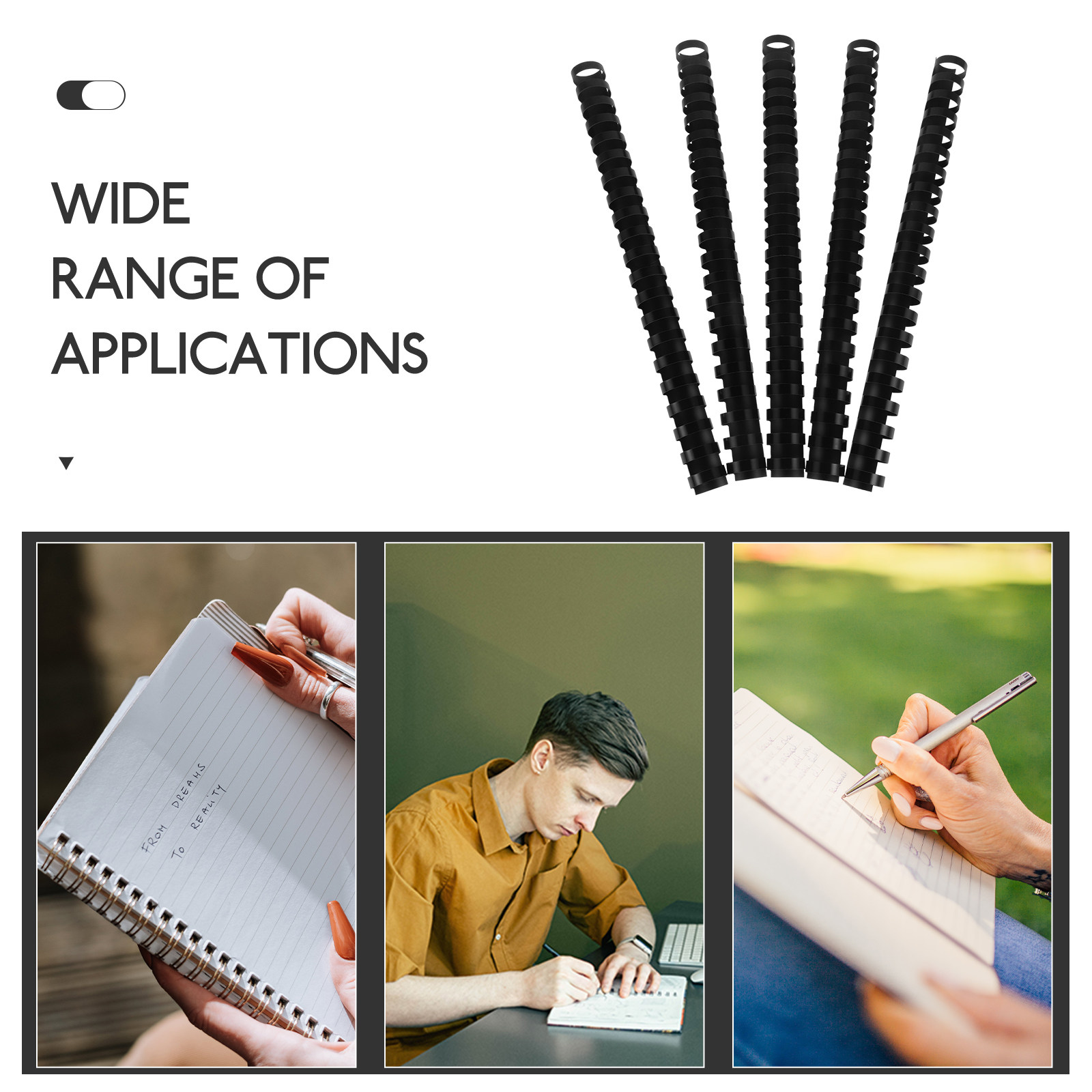 50Pcs 21-Ring Plastic Comb Bin - Binding Comb Plastic ulasan dan harga