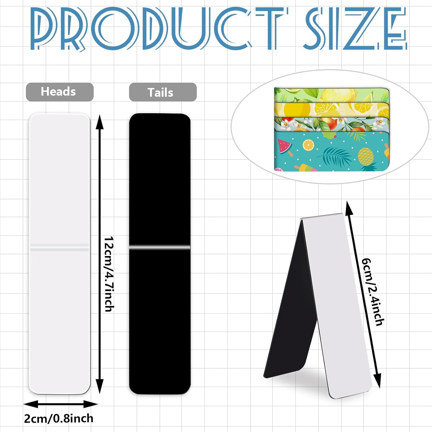 15PCS Blank Sublimation Magnet - Bookmark Magnetic Clip ulasan dan harga
