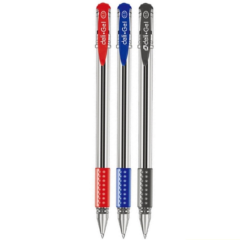 Deli 0.5mm Black Red Blue Ink  - Stationery Office And School Supply Stores ulasan dan harga
